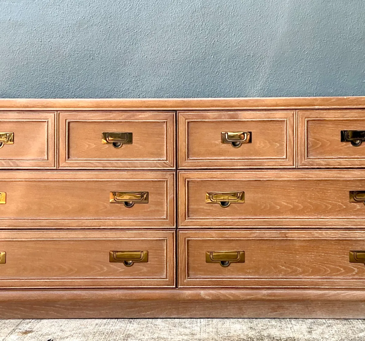 Vintage Brass Handle Campaign Dresser