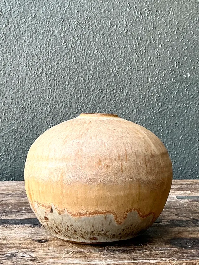 Vintage Earth Tone Ceramic Vessel — additional photo 2