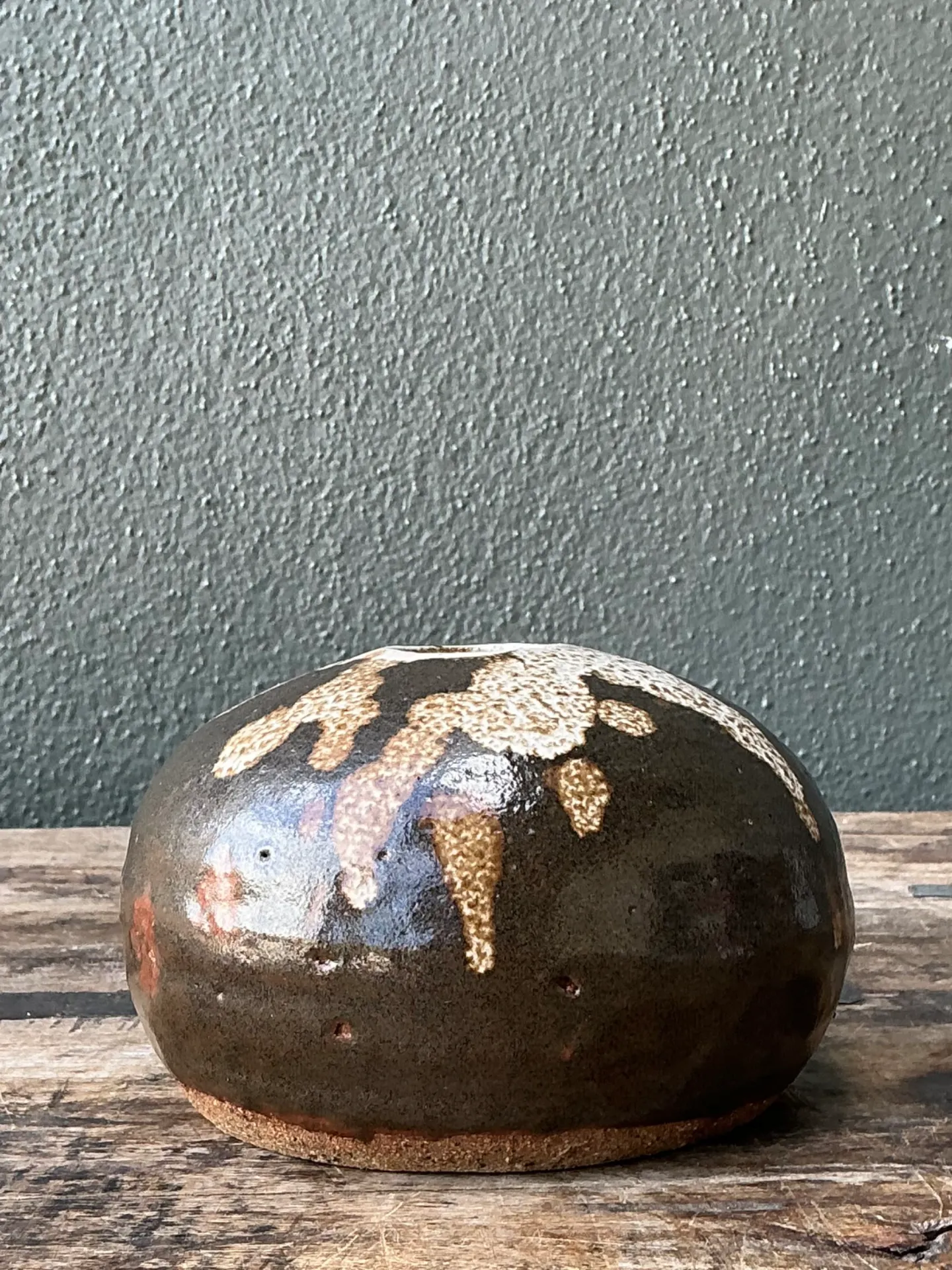 Vintage Drip Glaze Ceramic Vessel — additional photo 2
