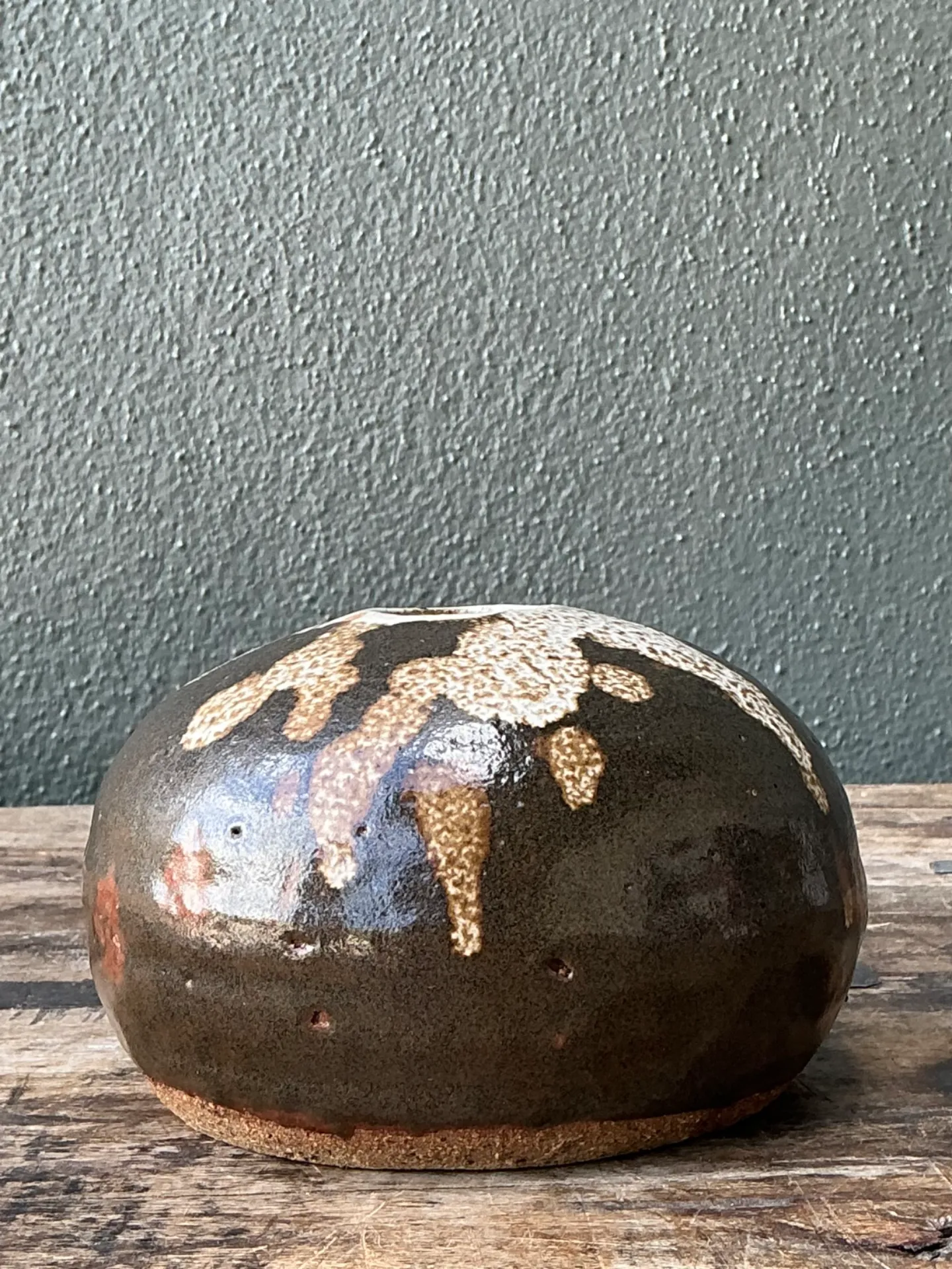 Vintage Drip Glaze Ceramic Vessel — additional photo 6