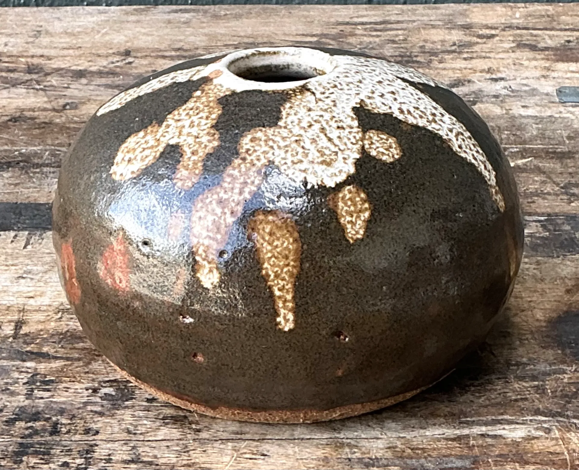 Vintage Drip Glaze Ceramic Vessel — additional photo 1
