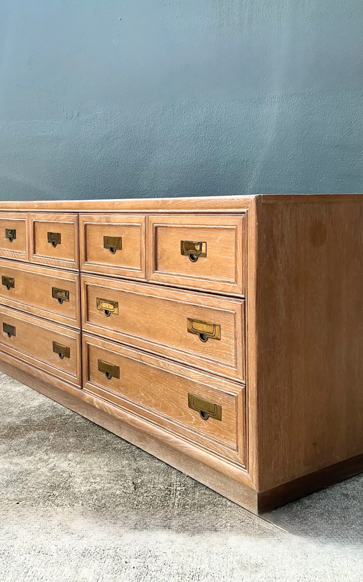 Vintage Brass Handle Campaign Dresser — additional photo 4