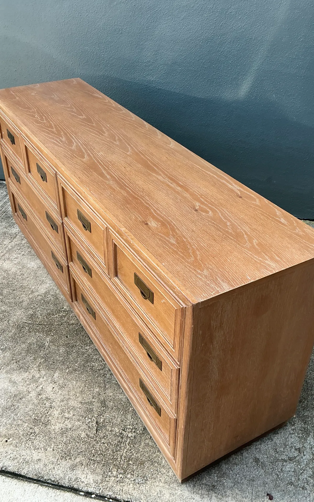 Vintage Brass Handle Campaign Dresser — additional photo 2