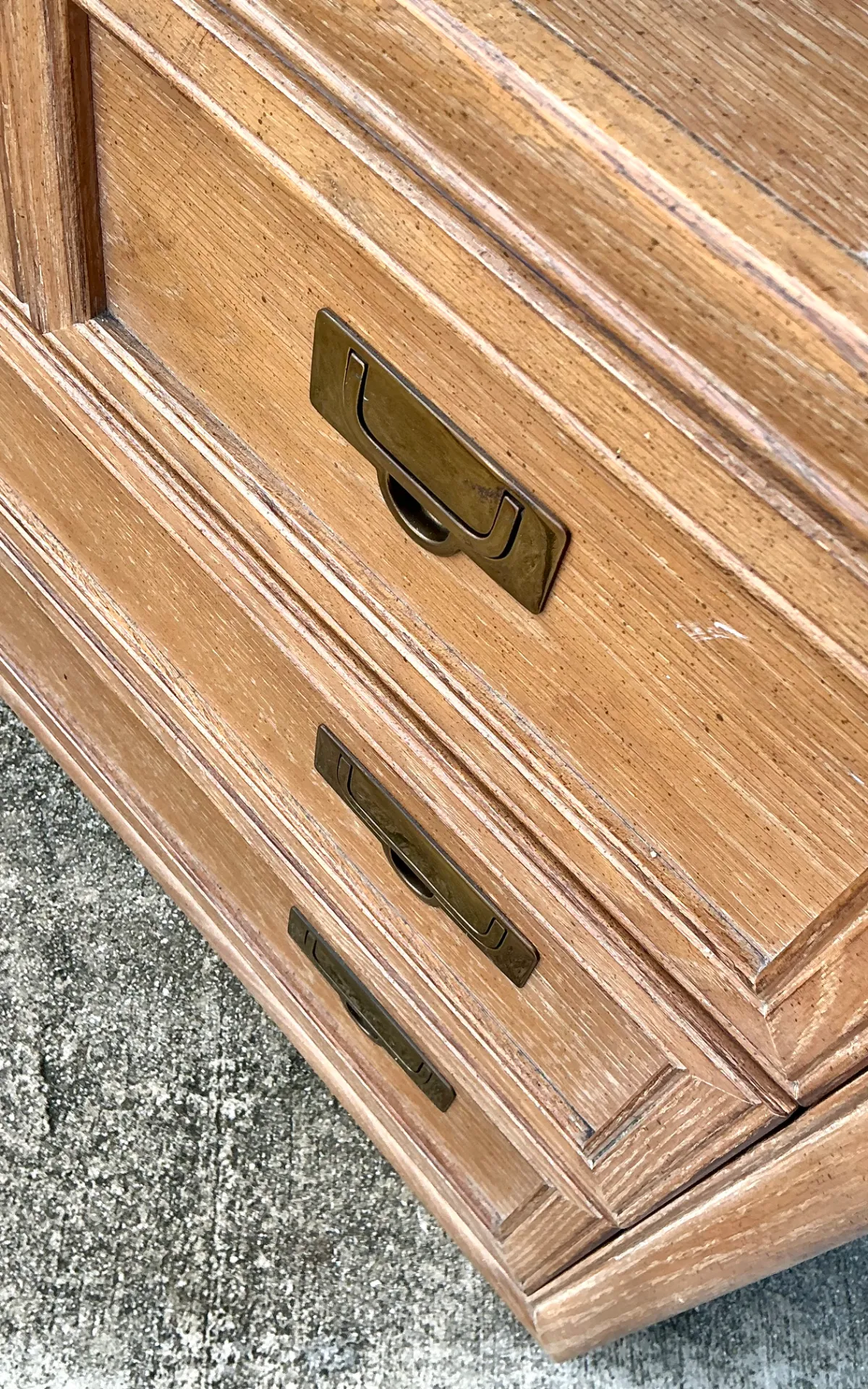 Vintage Brass Handle Campaign Dresser — additional photo 3