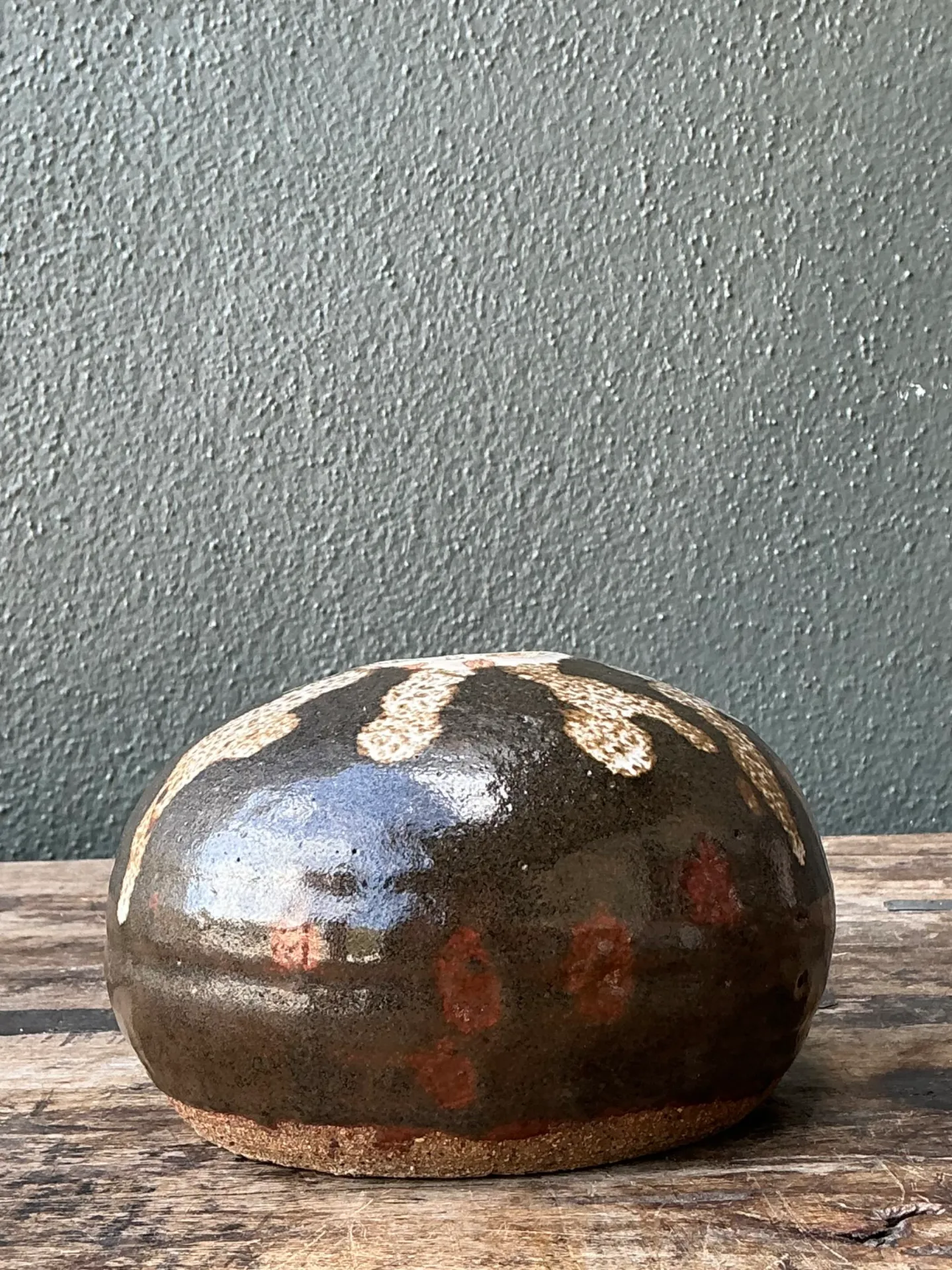 Vintage Drip Glaze Ceramic Vessel — additional photo 4