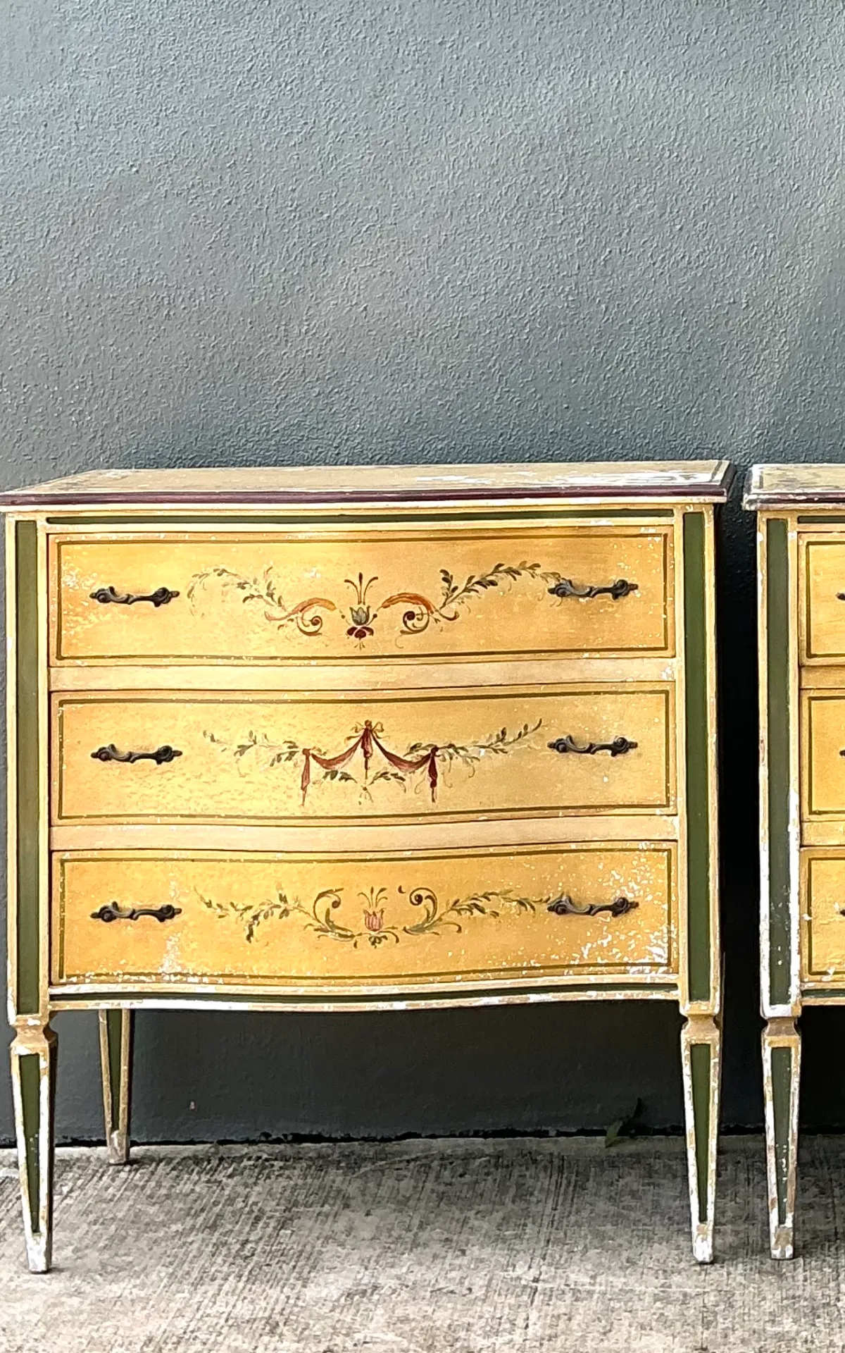 Vintage Hand-Painted Wood Chest - A Pair — additional photo 8
