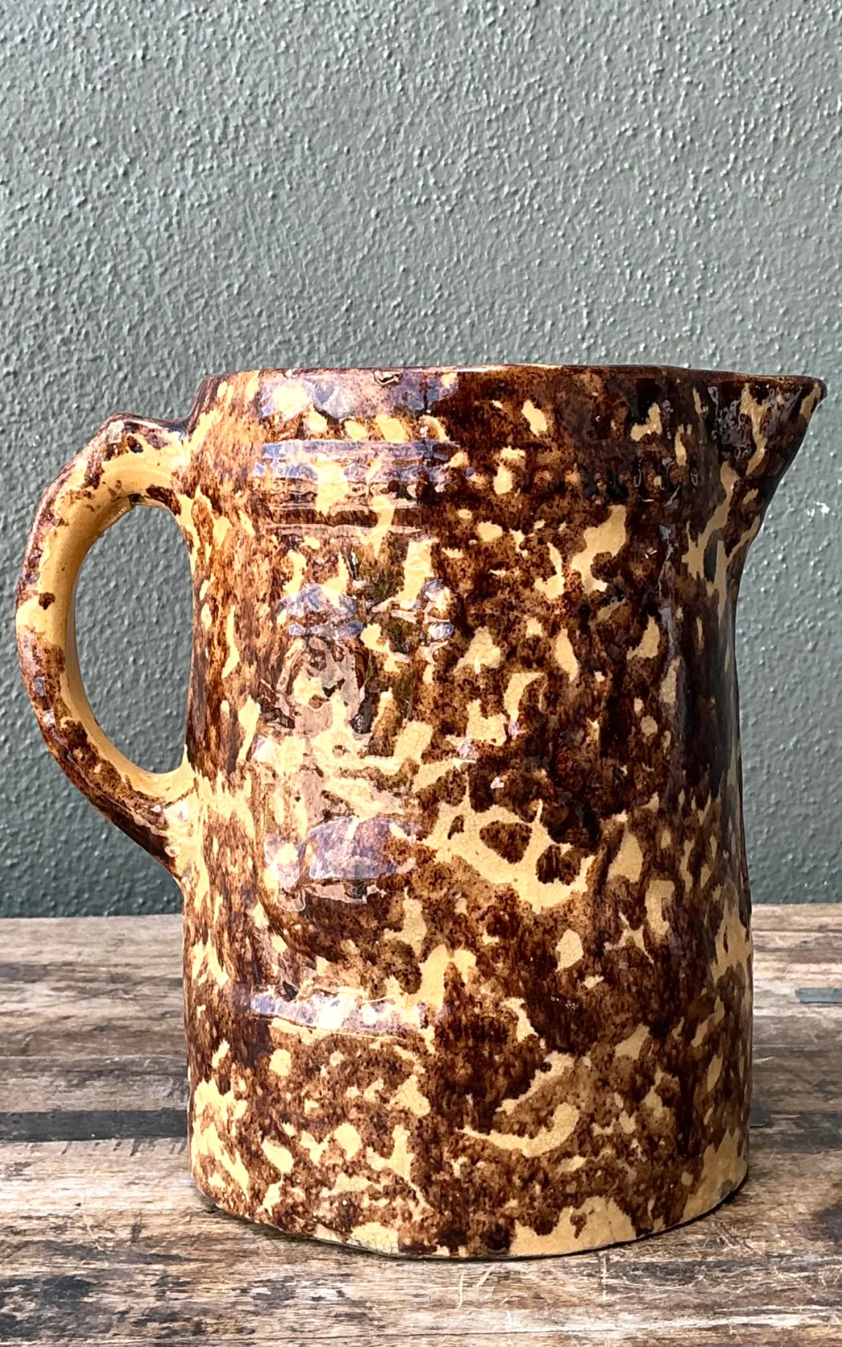 Vintage Ceramic Spatterware Pitcher — additional photo 6