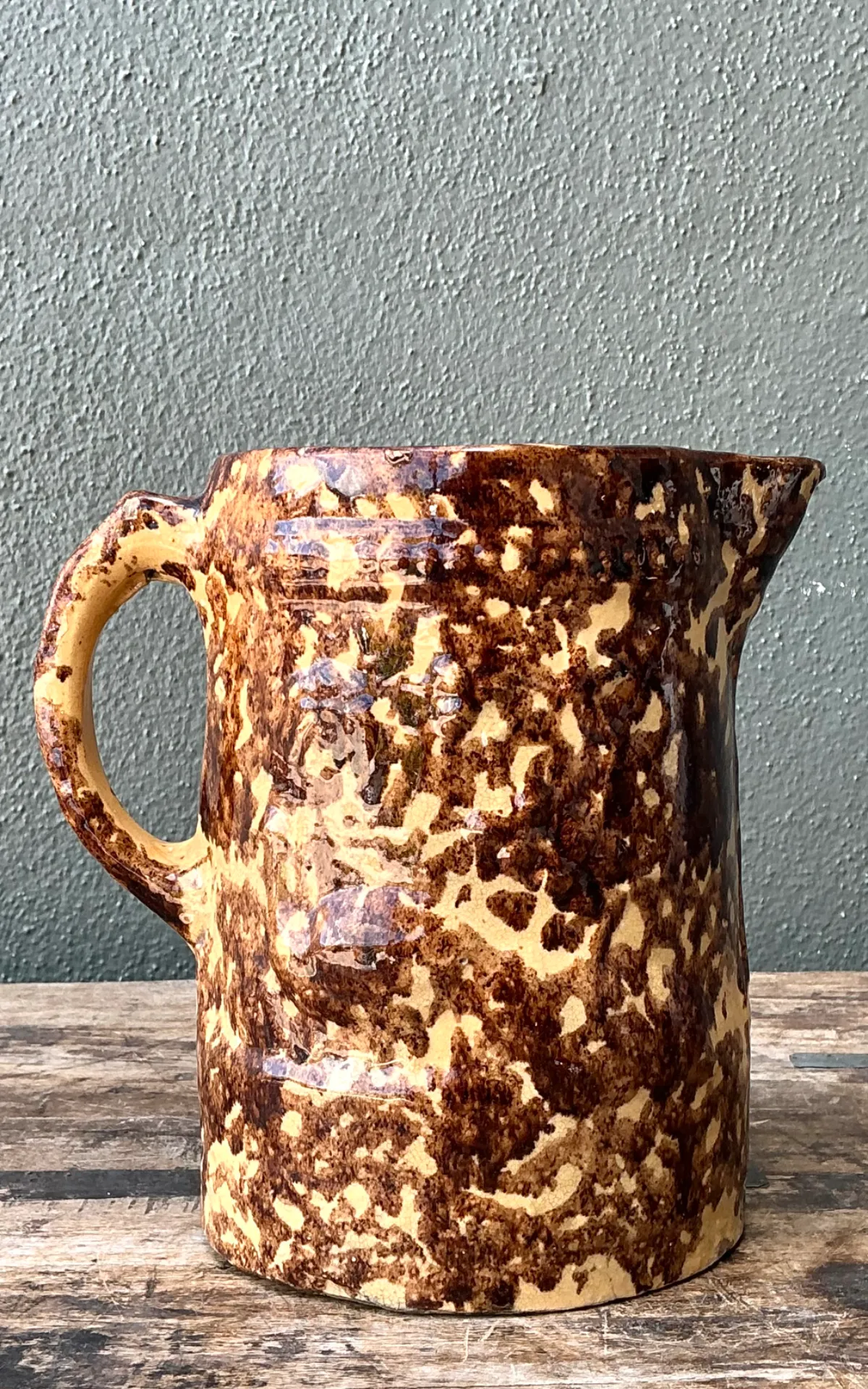 Vintage Ceramic Spatterware Pitcher — additional photo 4