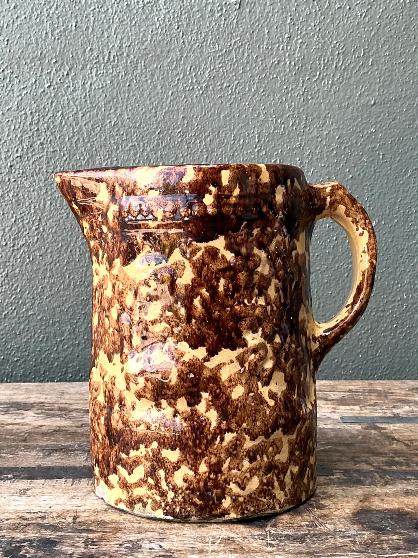 Vintage Ceramic Spatterware Pitcher — additional photo 8