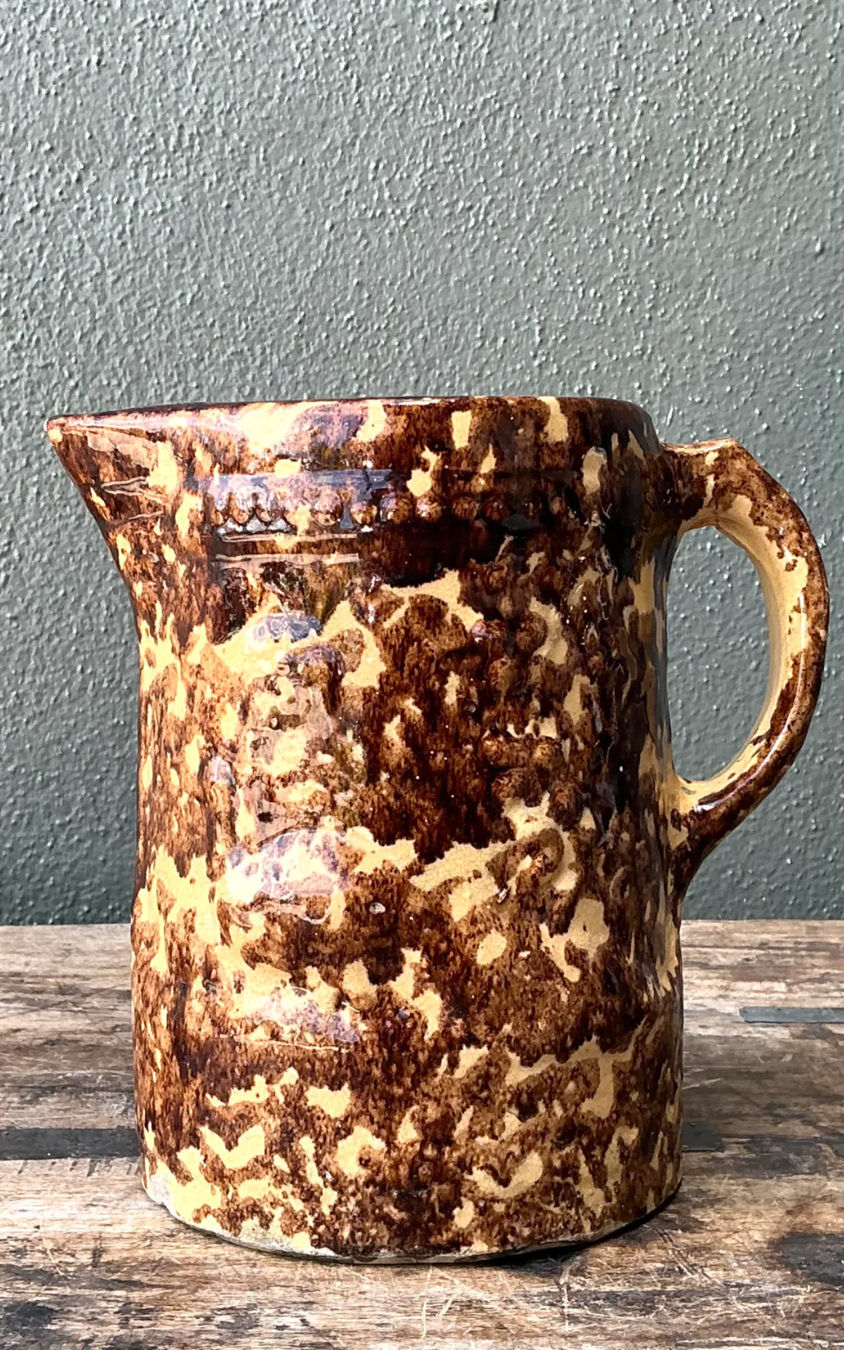 Vintage Ceramic Spatterware Pitcher — additional photo 8