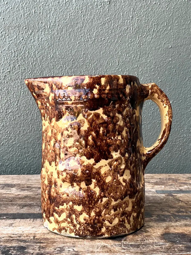 Vintage Ceramic Spatterware Pitcher — additional photo 8