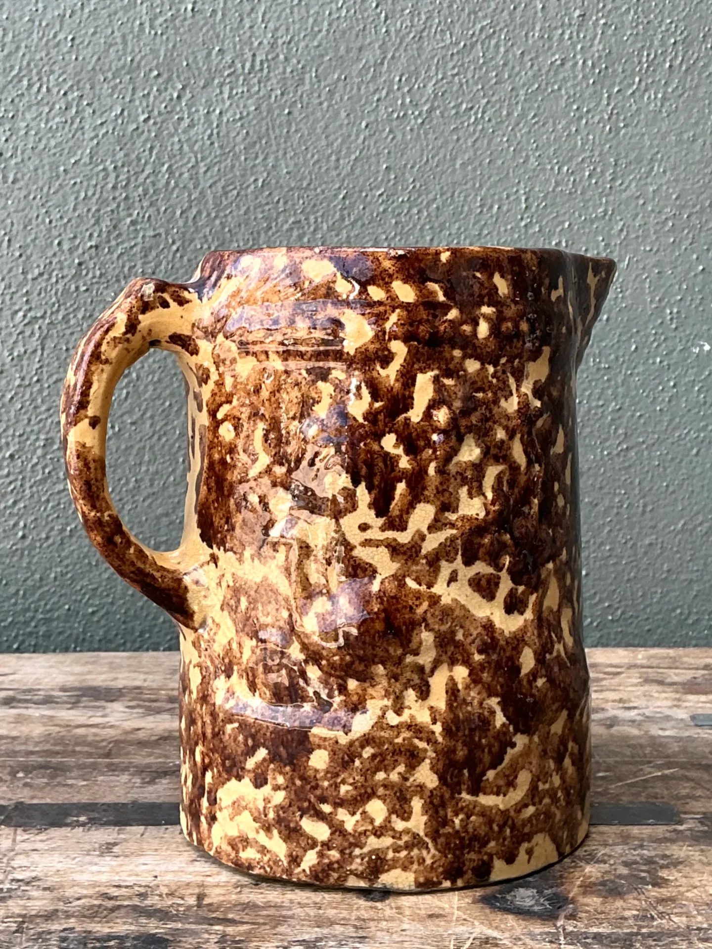 Vintage Ceramic Spatterware Pitcher — additional photo 7