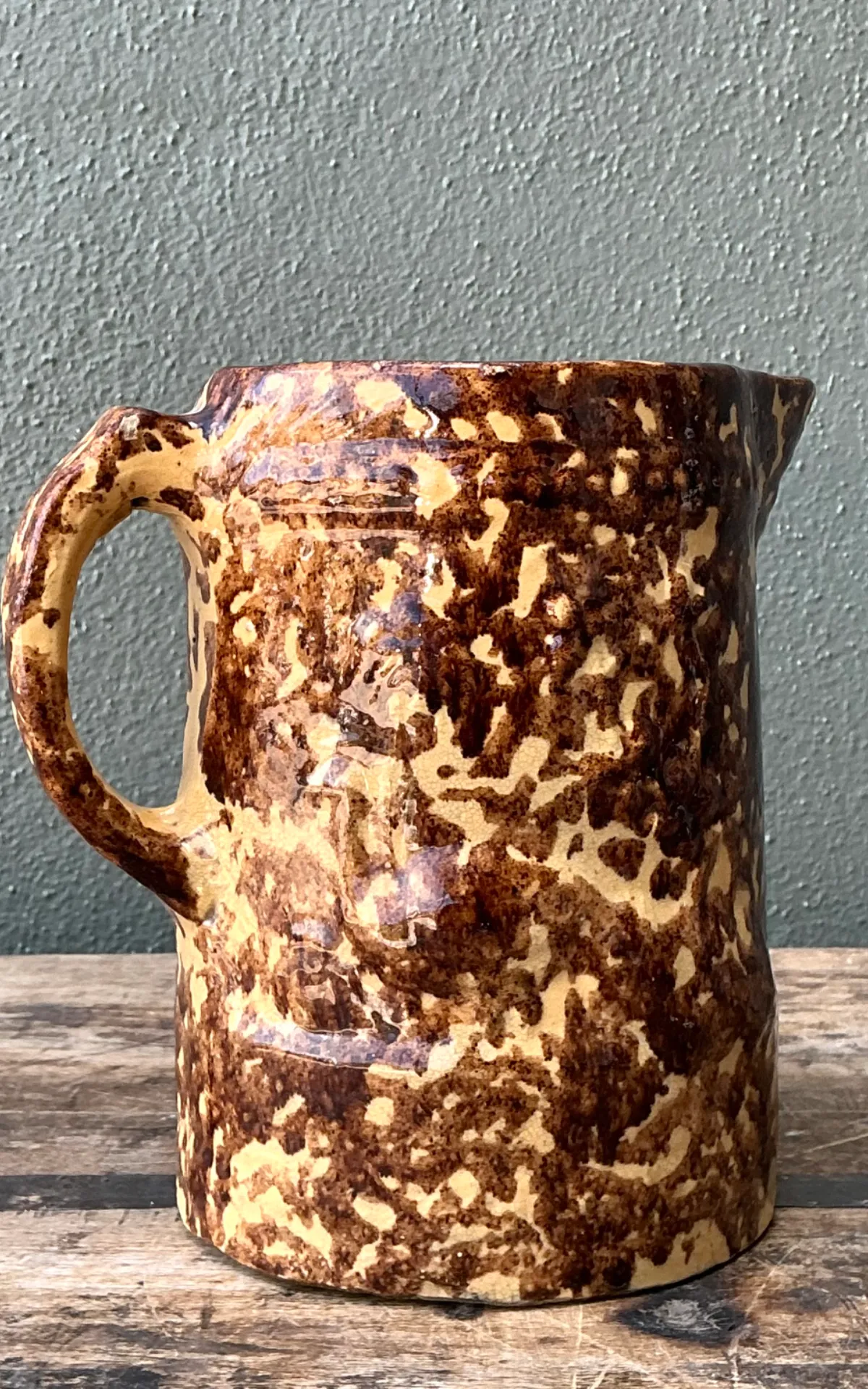 Vintage Ceramic Spatterware Pitcher — additional photo 7