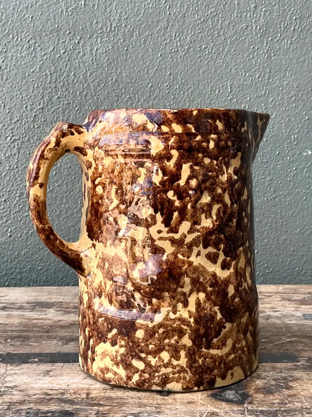 Vintage Ceramic Spatterware Pitcher — additional photo 7