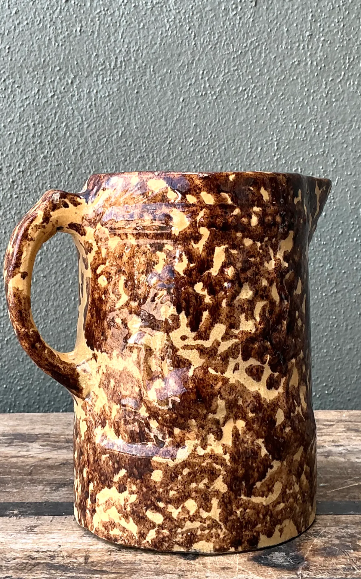 Vintage Ceramic Spatterware Pitcher — additional photo 5