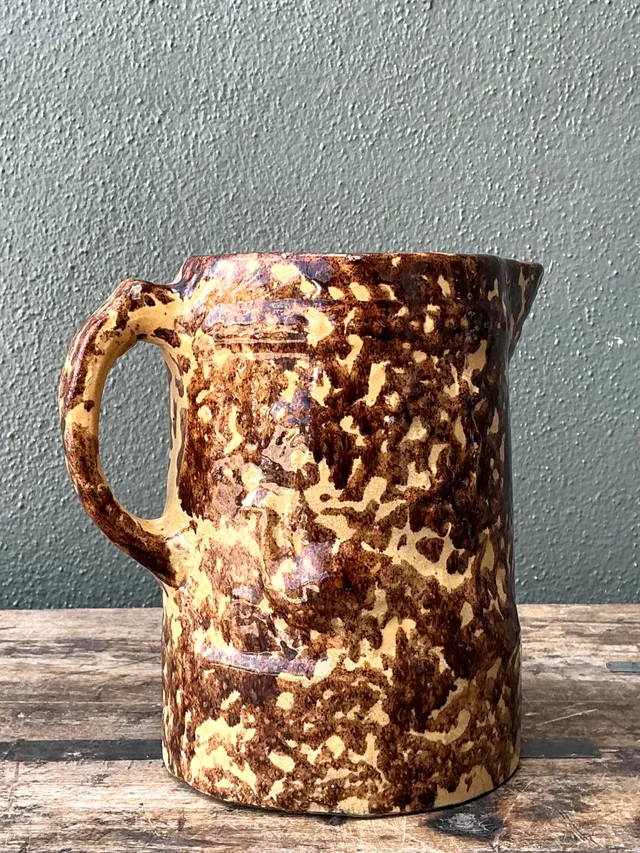 Vintage Ceramic Spatterware Pitcher — additional photo 5