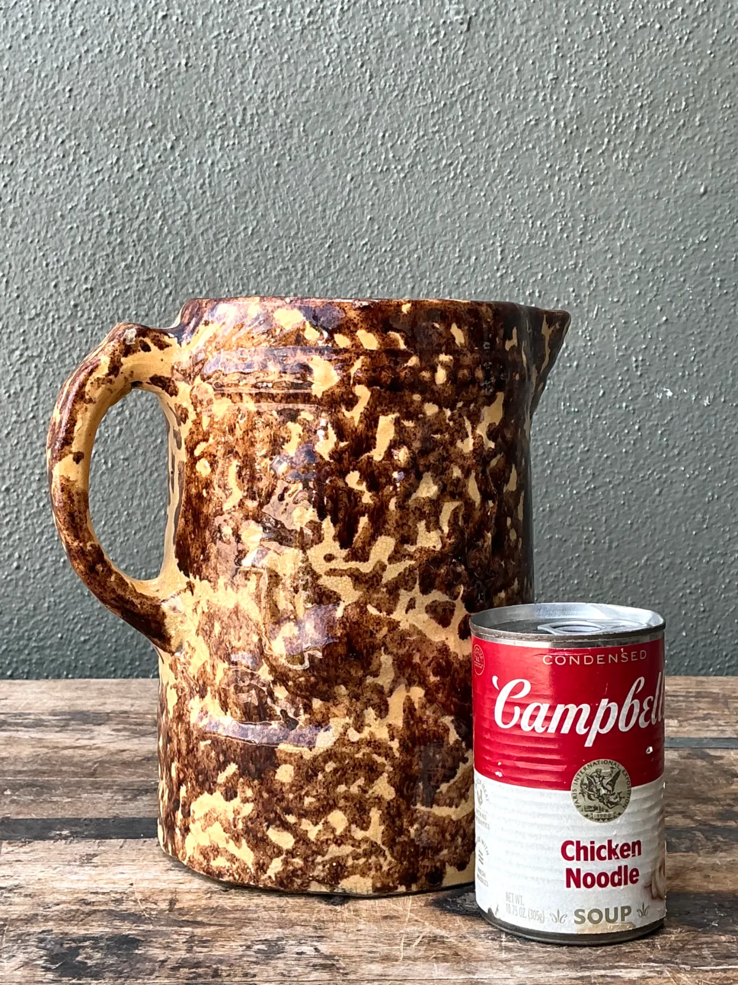 Vintage Ceramic Spatterware Pitcher — additional photo 3