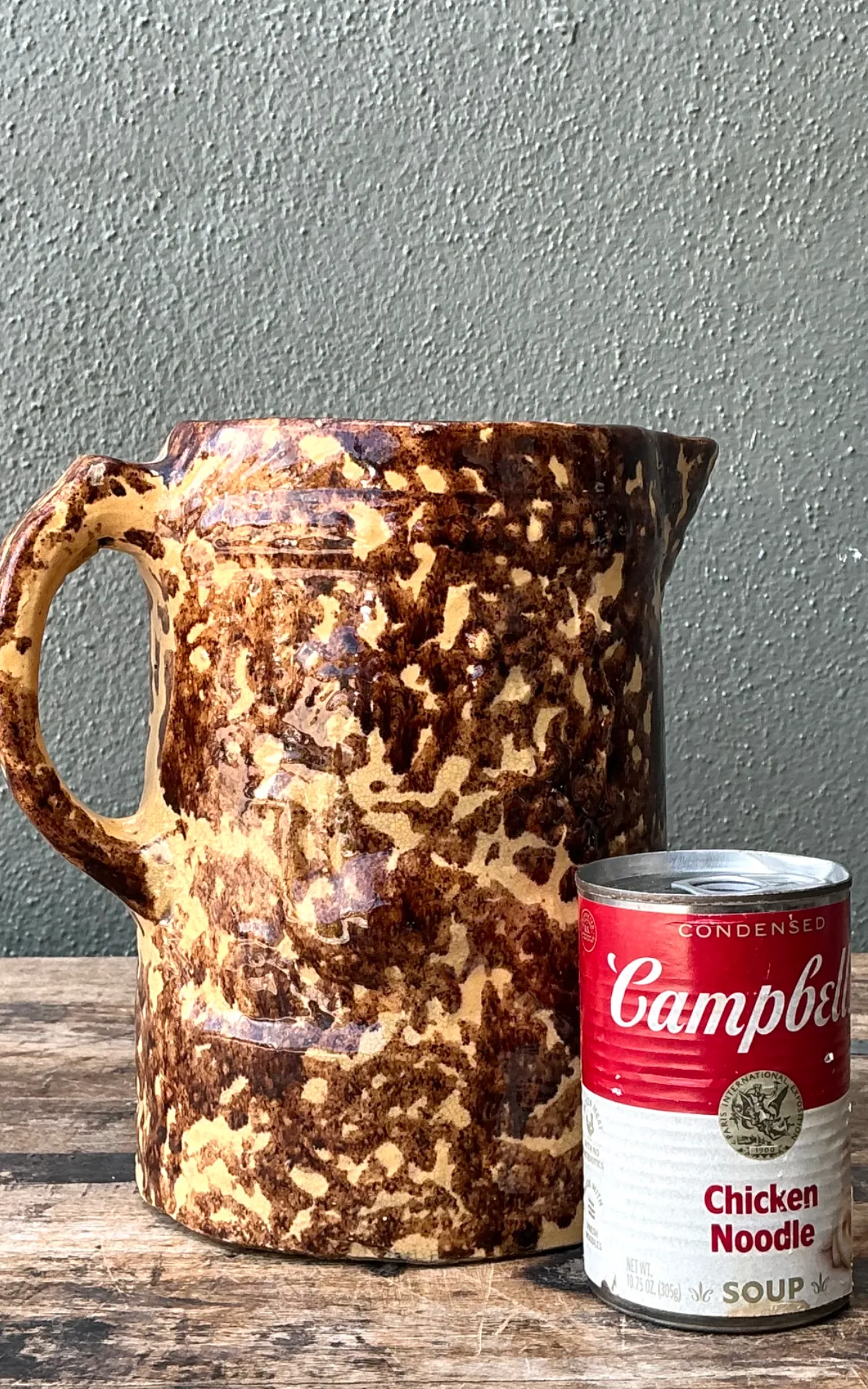 Vintage Ceramic Spatterware Pitcher — additional photo 3
