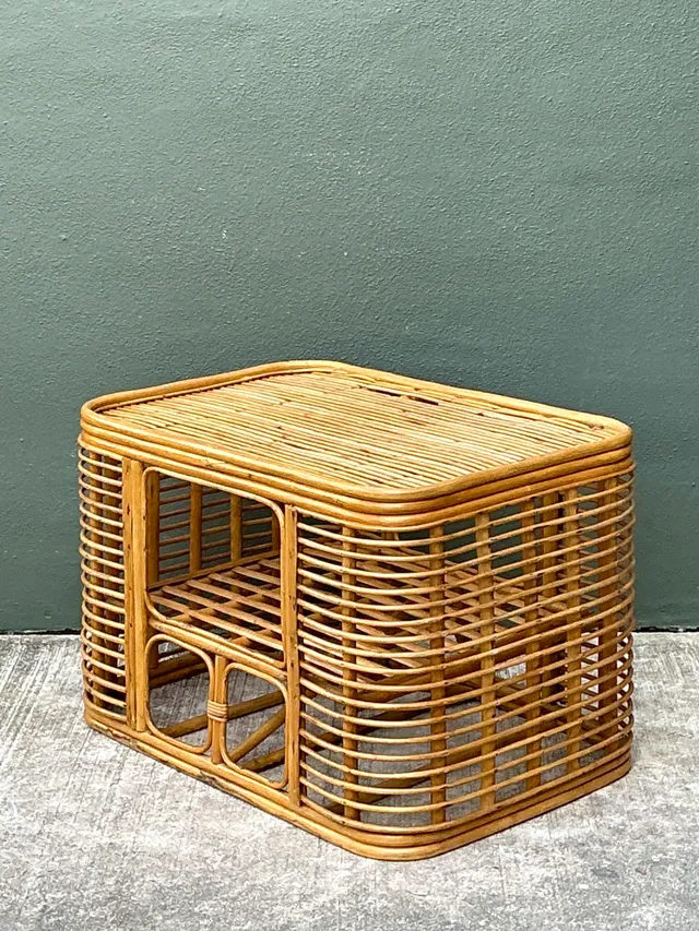 Vintage Rattan Stacked Rattan Coffee Table — additional photo 6
