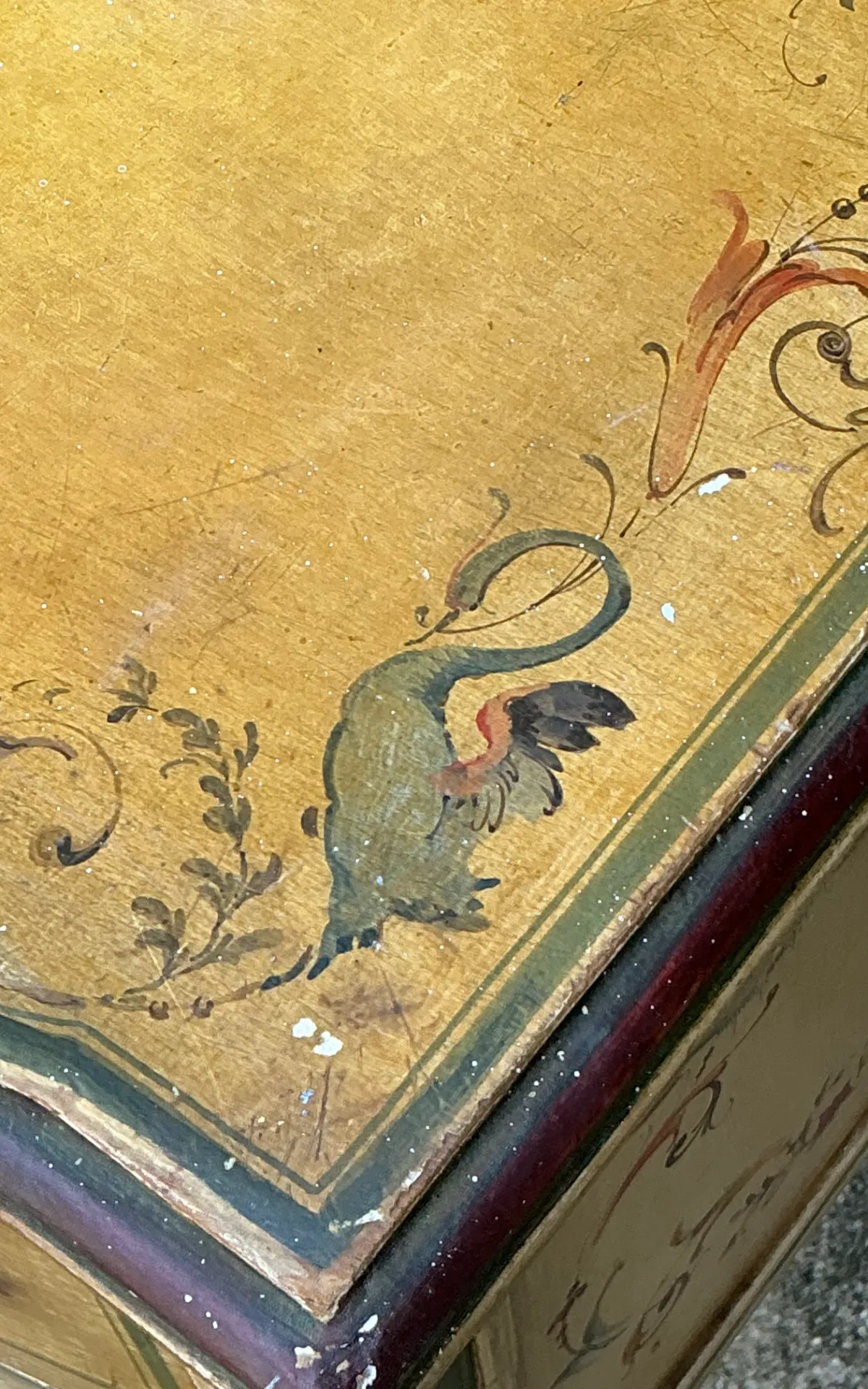 Vintage Distressed Hand-Painted Wood Side Tables — additional photo 7