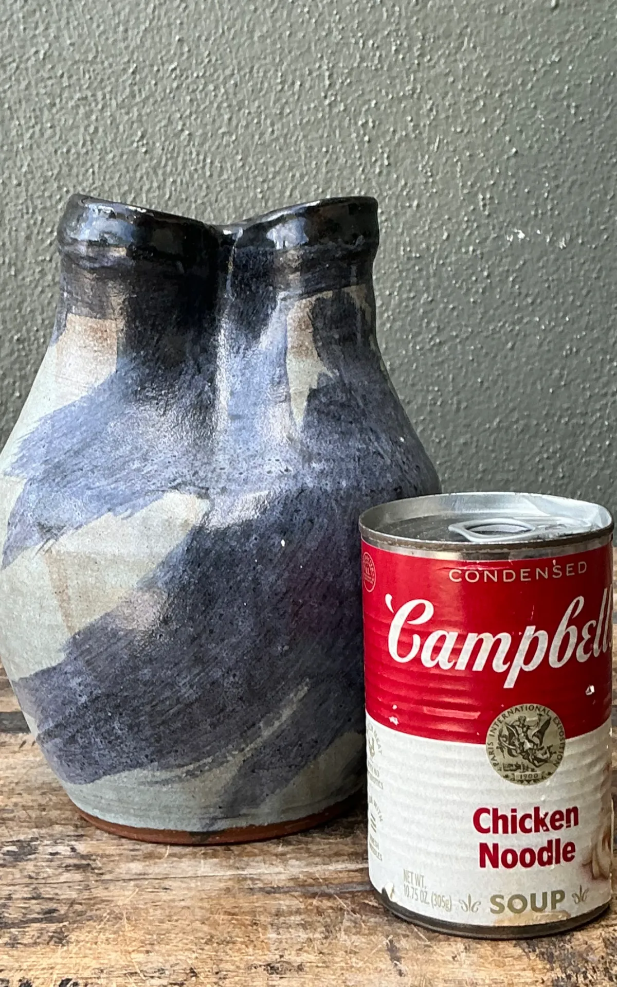 Vintage Double Neck Ceramic Vase — additional photo 3