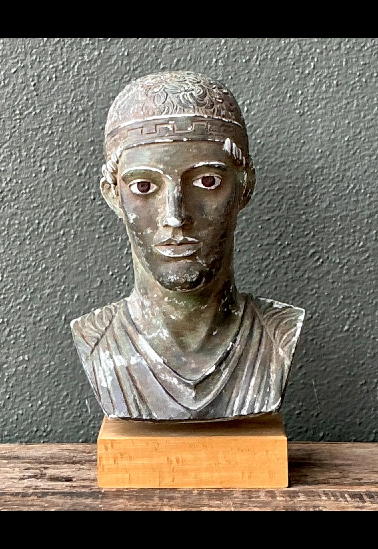 Vintage Classical Greek Style Plaster Bust — additional photo 8