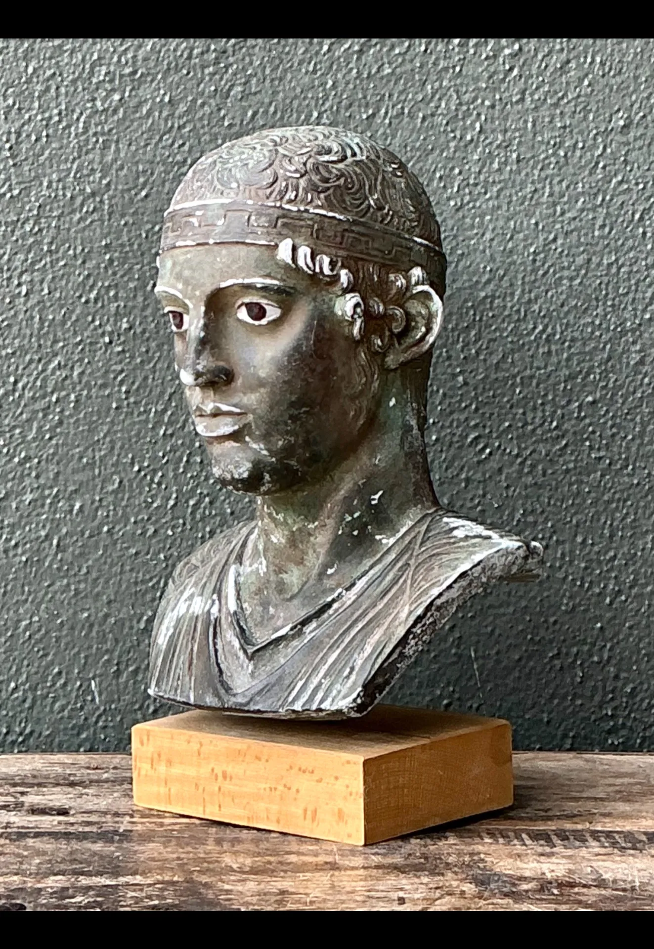 Vintage Classical Greek Style Plaster Bust — additional photo 3