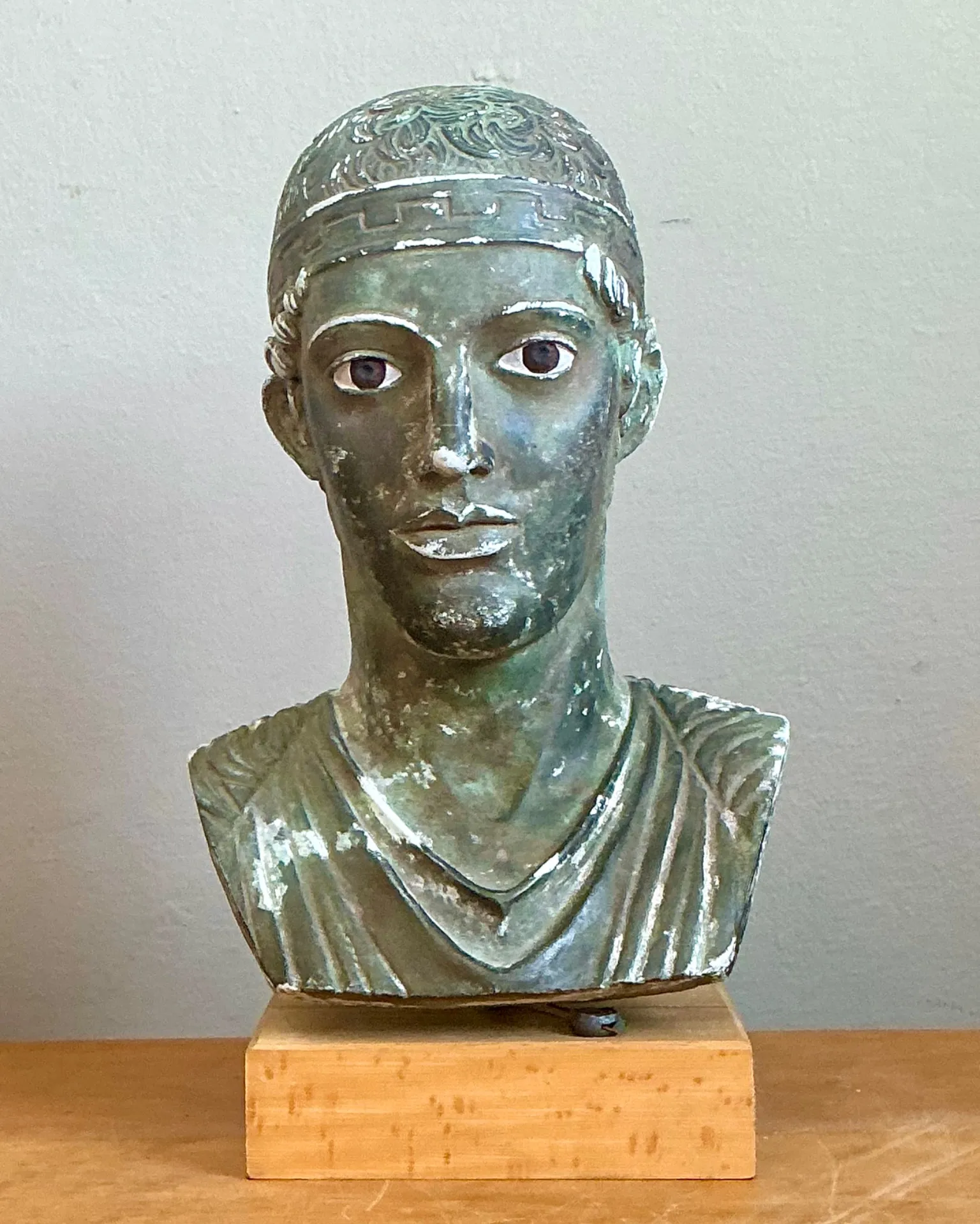 Vintage Classical Greek Style Plaster Bust — additional photo 1