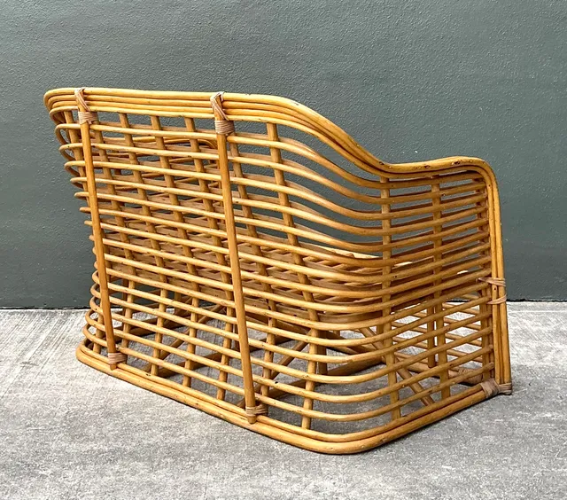 Vintage Stacked Rattan Loveseat — additional photo 6