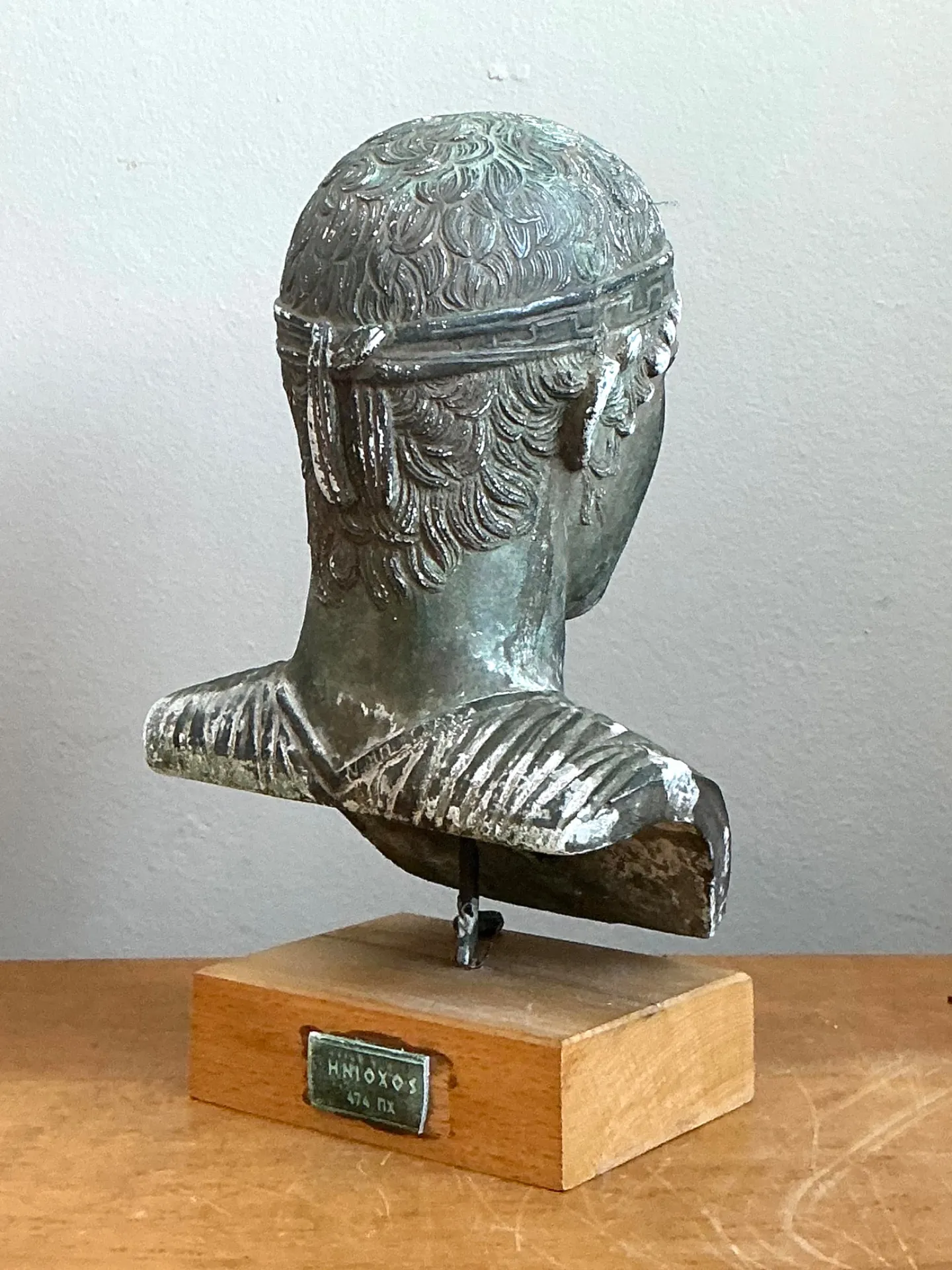 Vintage Classical Greek Style Plaster Bust — additional photo 6