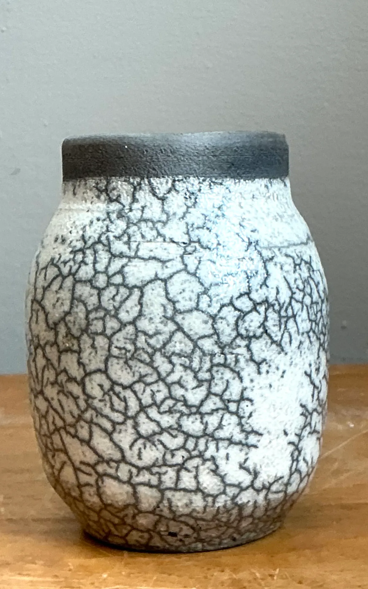 Vintage Crackle Glazed Ceramic Vase — additional photo 6