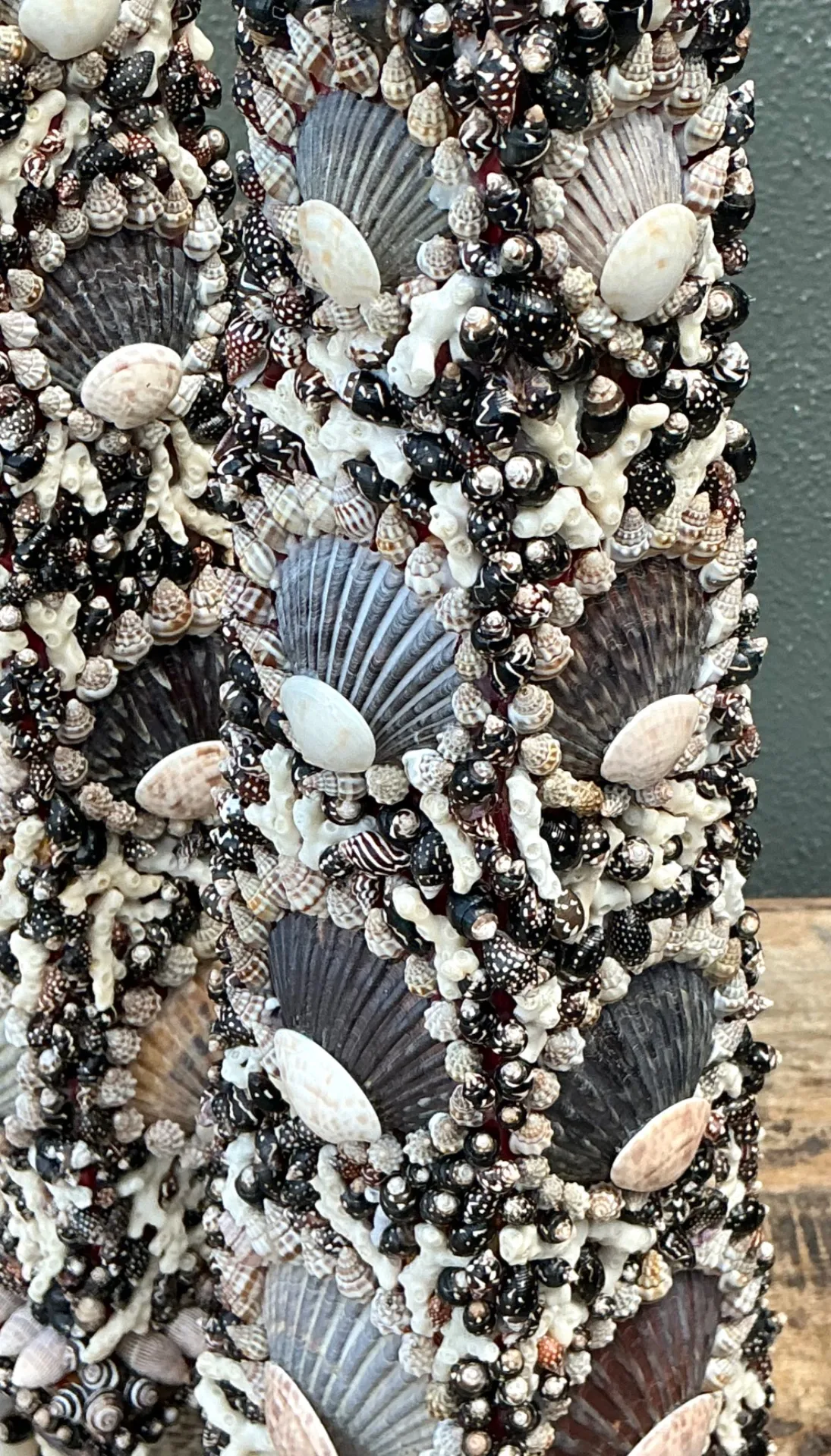 Vintage Shell Encrusted Obelisks - A Pair — additional photo 5