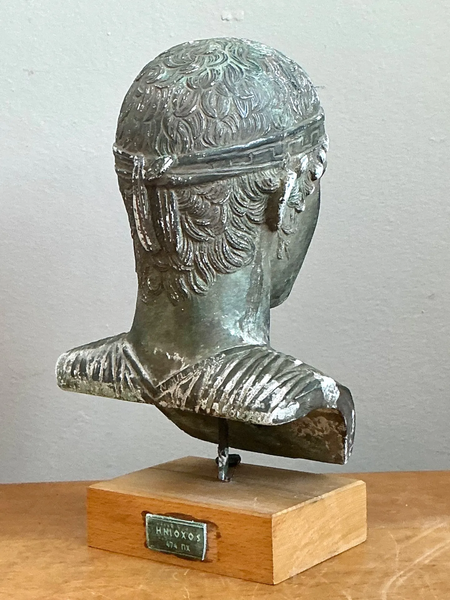 Vintage Classical Greek Style Plaster Bust — additional photo 2