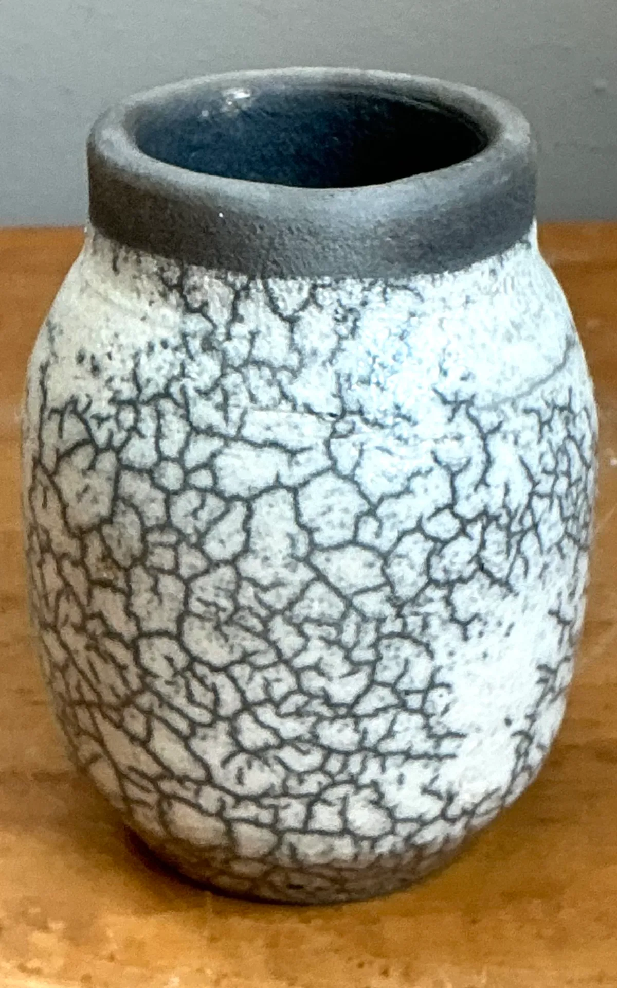 Vintage Crackle Glazed Ceramic Vase — additional photo 3