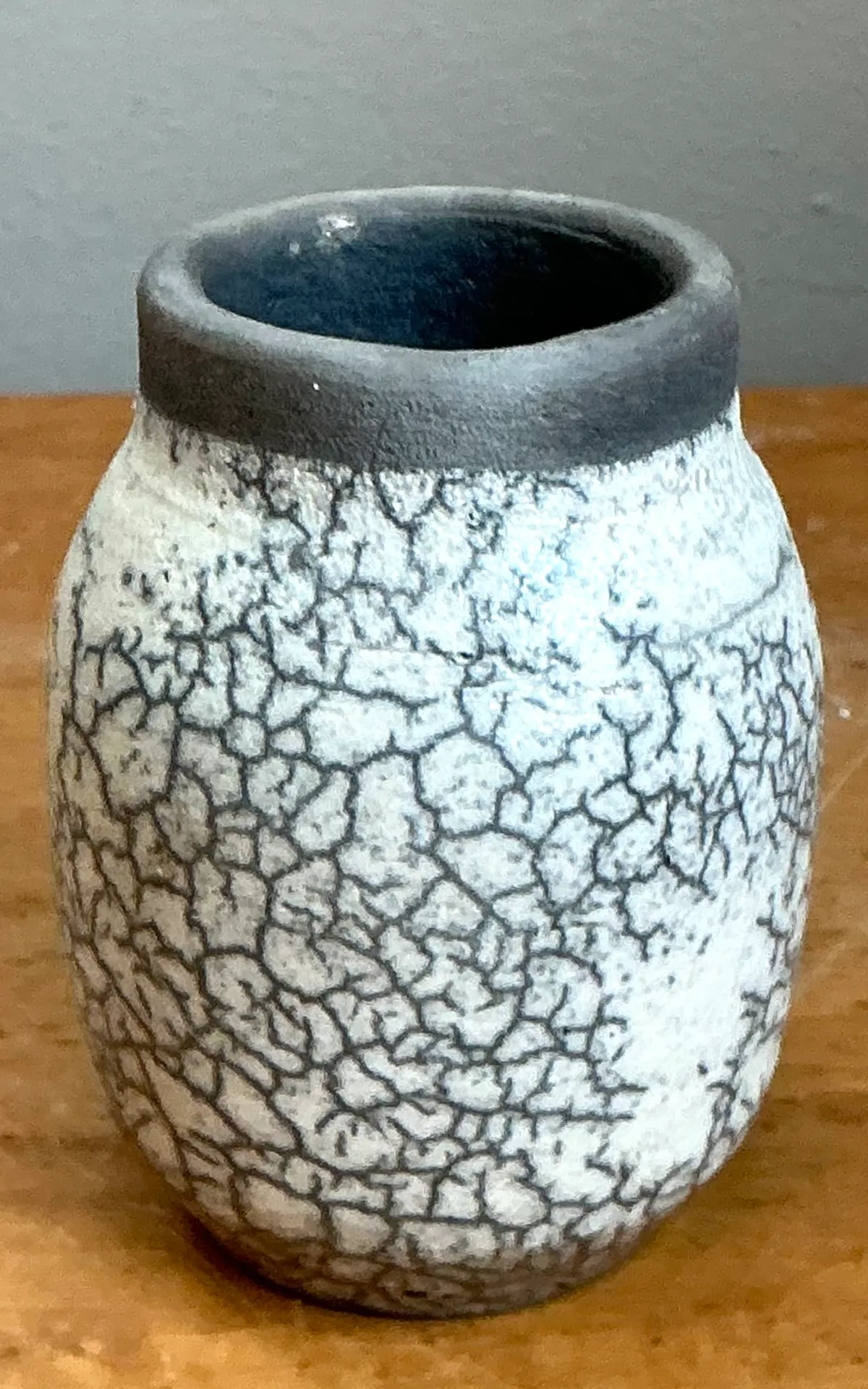 Vintage Crackle Glazed Ceramic Vase — additional photo 4