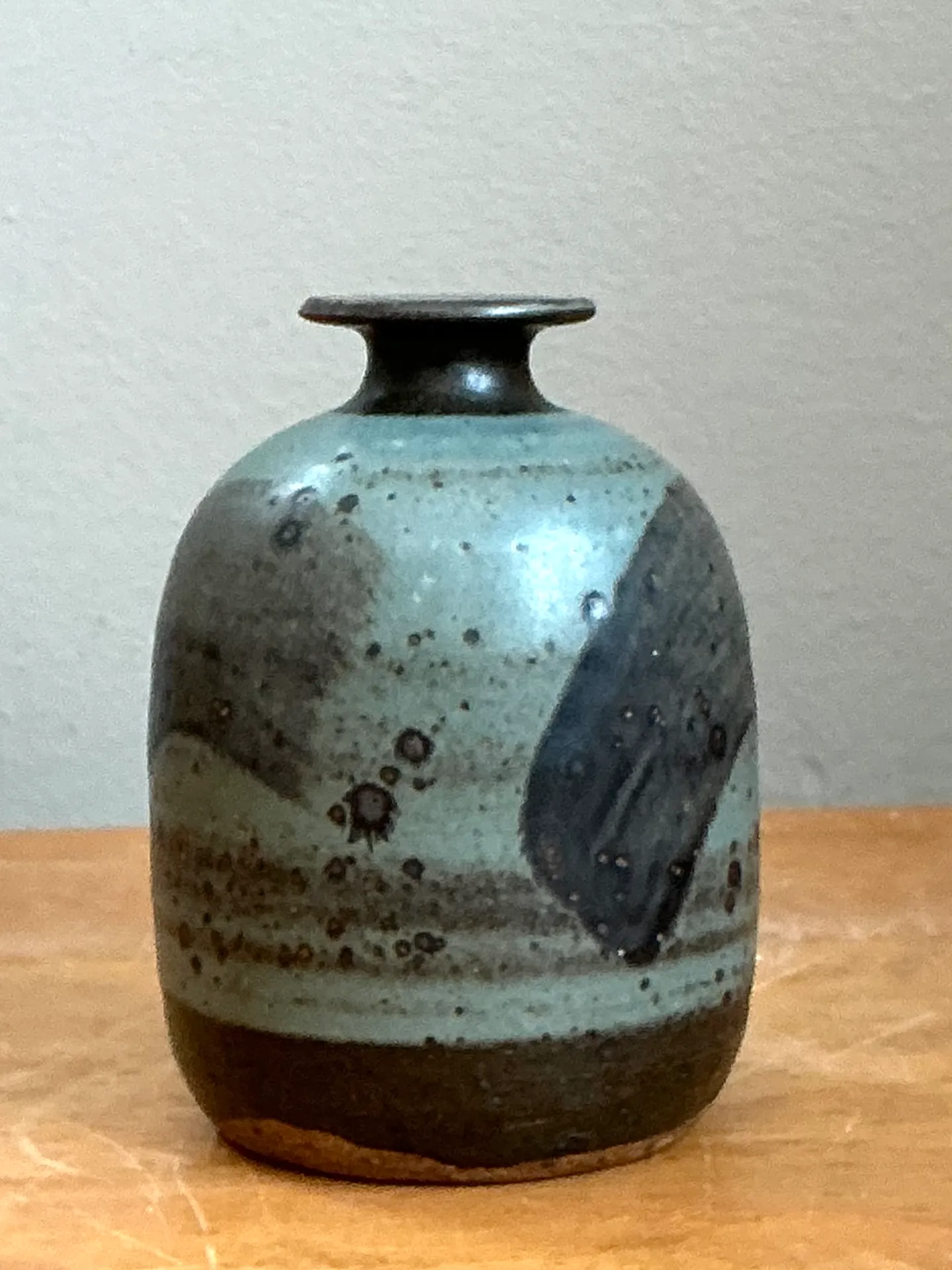 Vintage Abstract Glazed Ceramic Vase — additional photo 2