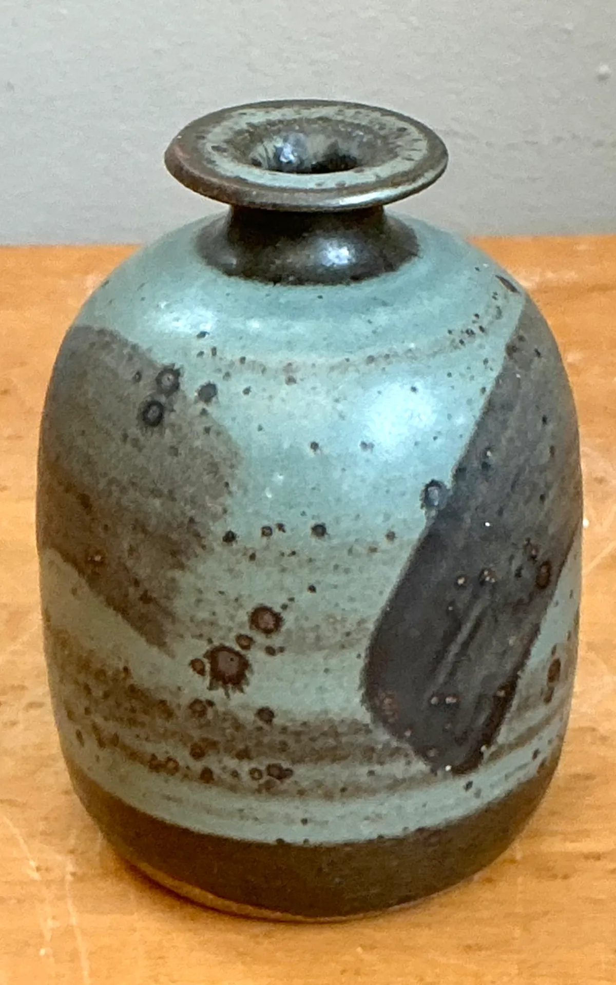 Vintage Abstract Glazed Ceramic Vase