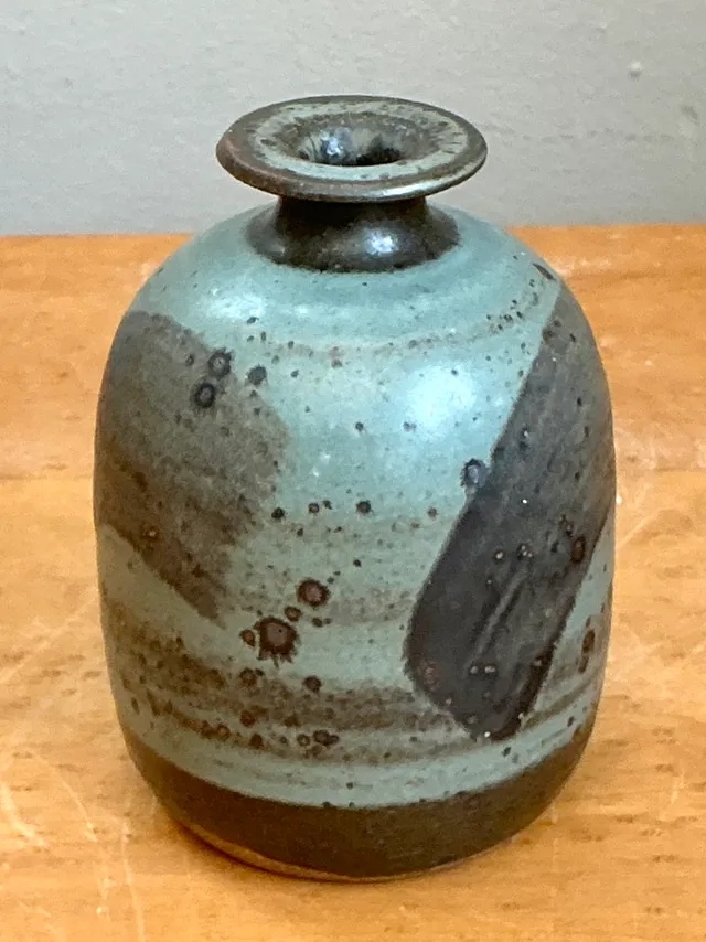 Vintage Abstract Glazed Ceramic Vase — additional photo 1