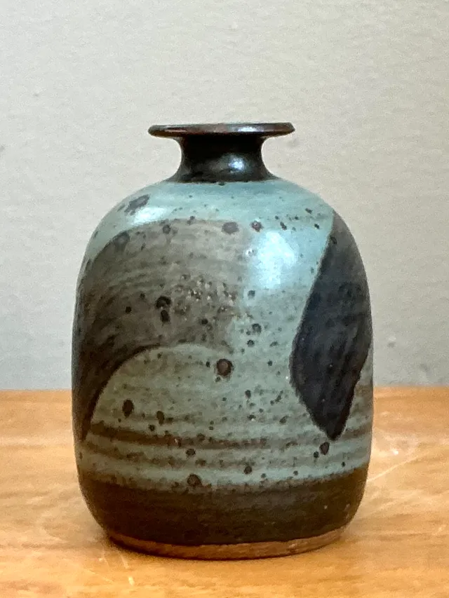 Vintage Abstract Glazed Ceramic Vase — additional photo 3