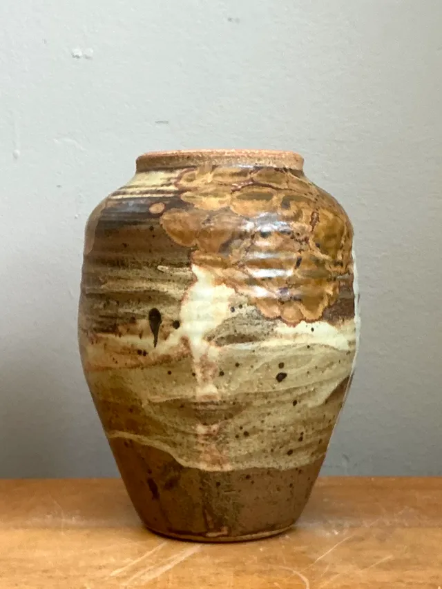 Vintage Glazed Studio Pottery Vase — additional photo 7