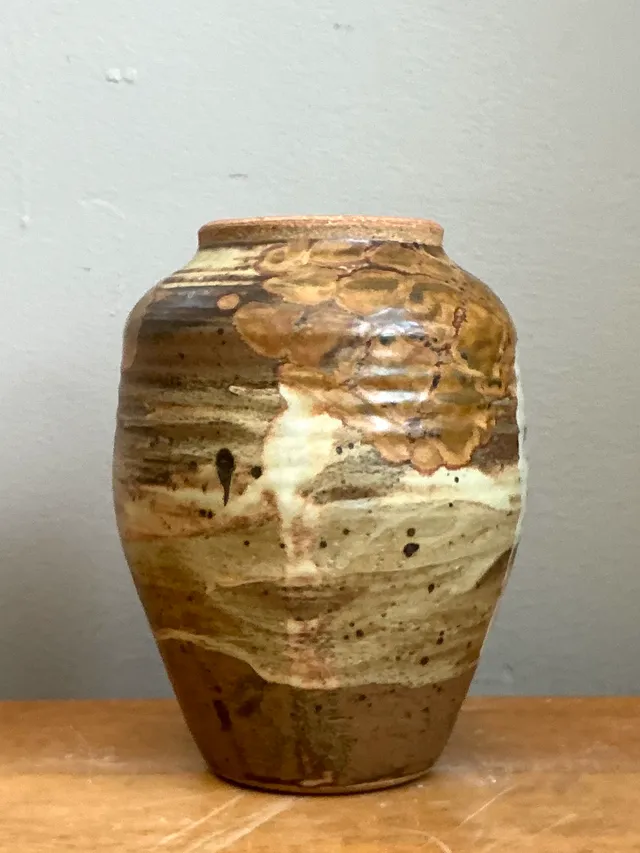 Vintage Glazed Studio Pottery Vase — additional photo 5