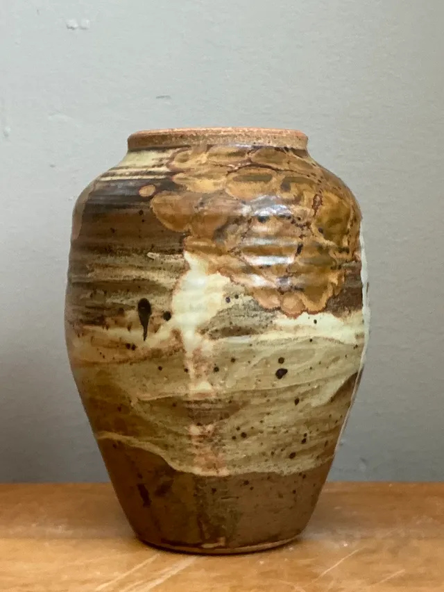 Vintage Glazed Studio Pottery Vase — additional photo 8