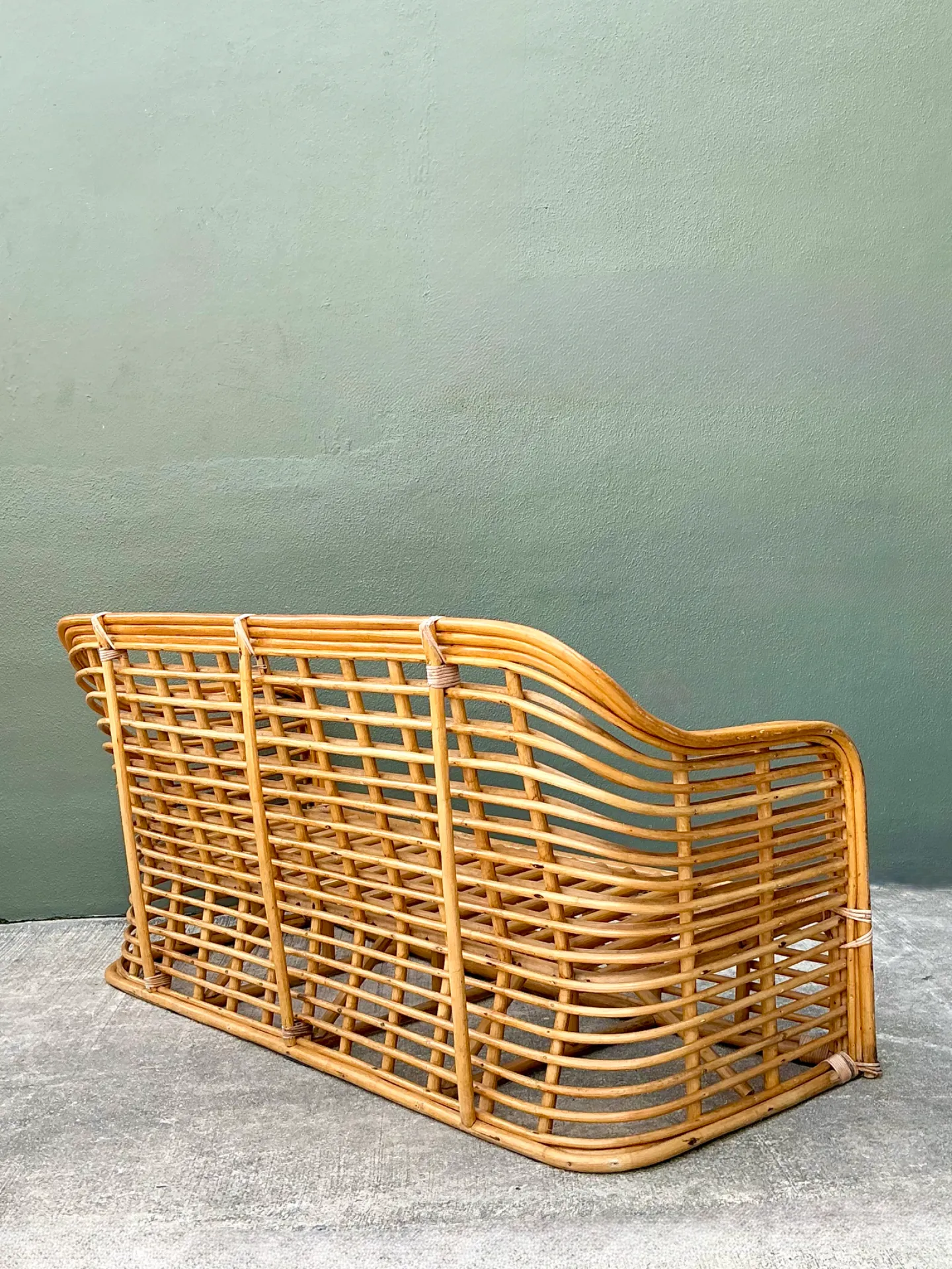 Vintage Stacked Rattan Sofa — additional photo 6