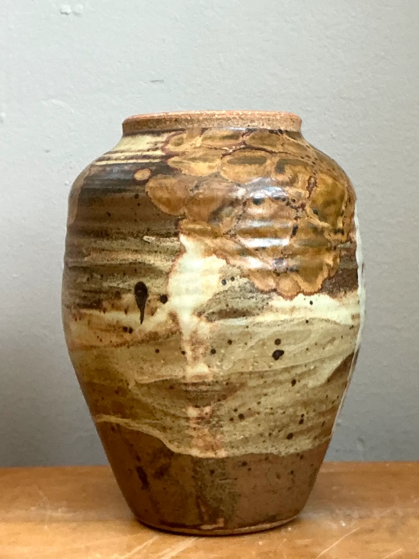 Vintage Glazed Studio Pottery Vase — additional photo 1