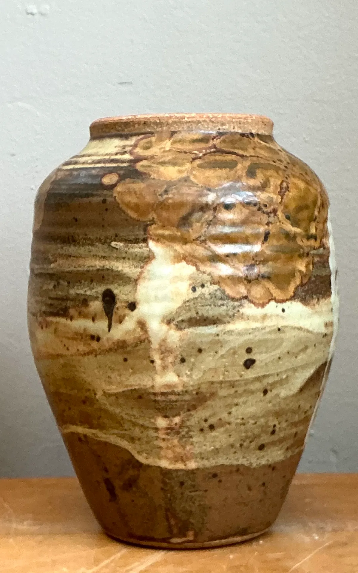 Vintage Glazed Studio Pottery Vase