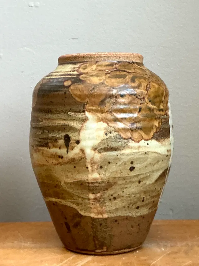 Vintage Glazed Studio Pottery Vase — additional photo 1