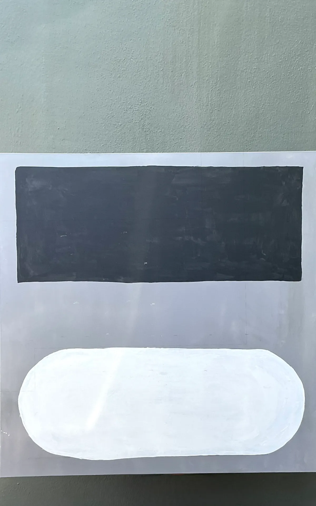 Vintage Monumental Abstract Painting on Canvas — additional photo 3