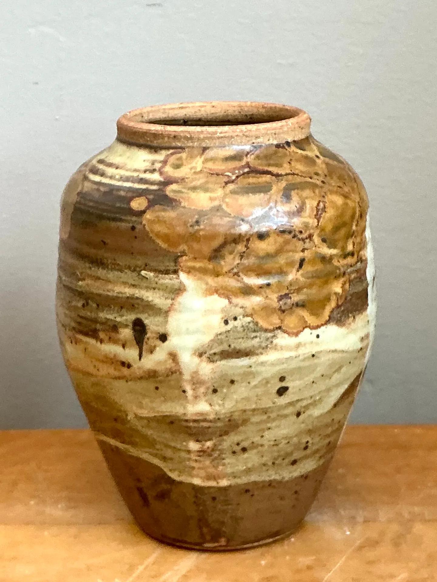 Vintage Glazed Studio Pottery Vase — additional photo 3