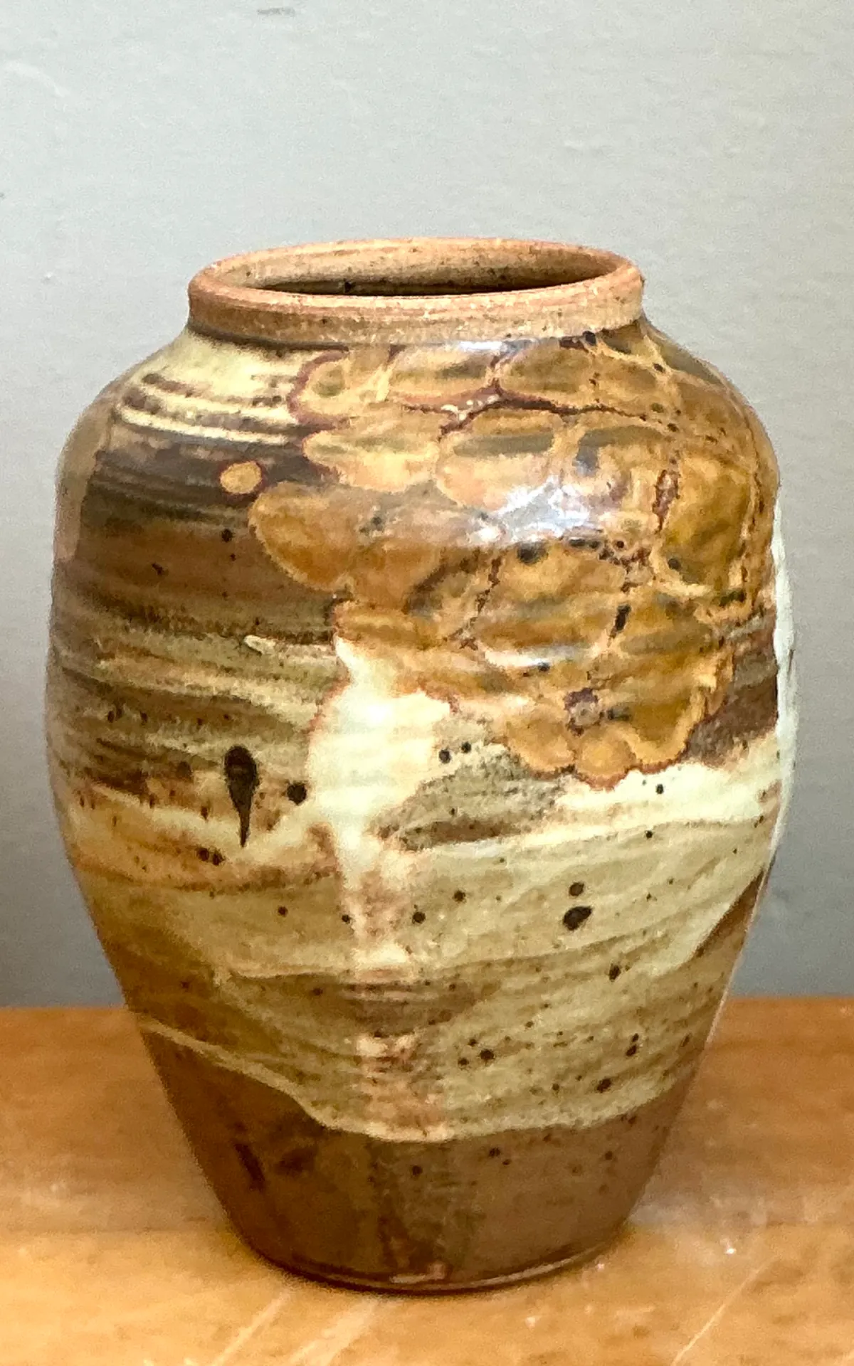 Vintage Glazed Studio Pottery Vase — additional photo 3