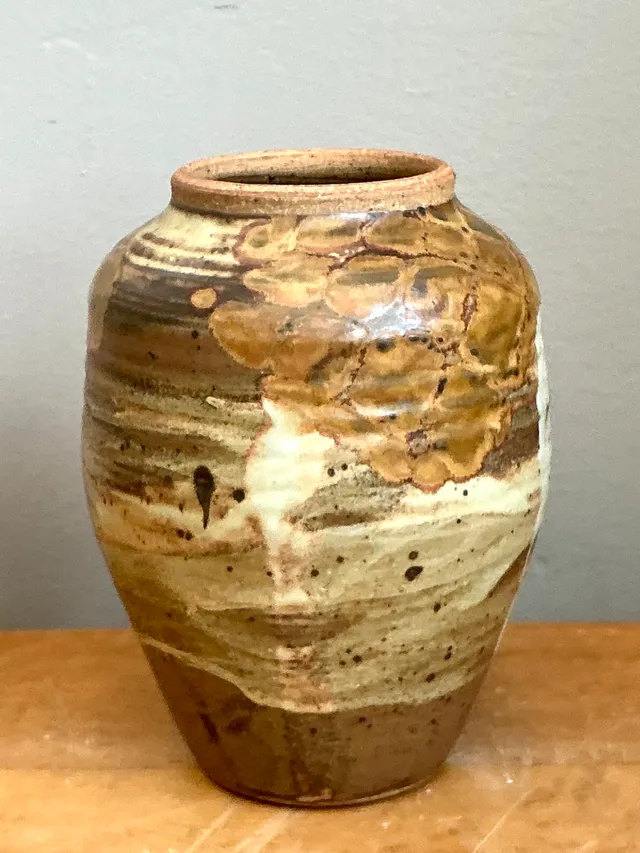 Vintage Glazed Studio Pottery Vase — additional photo 3